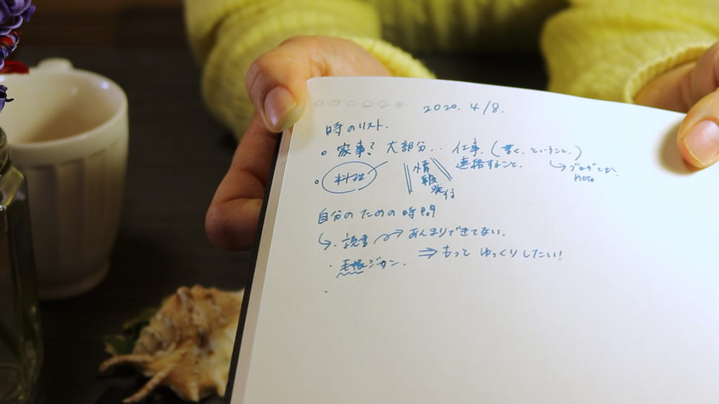 万年筆ワーク 価値観を振り返るノートワーク 画像