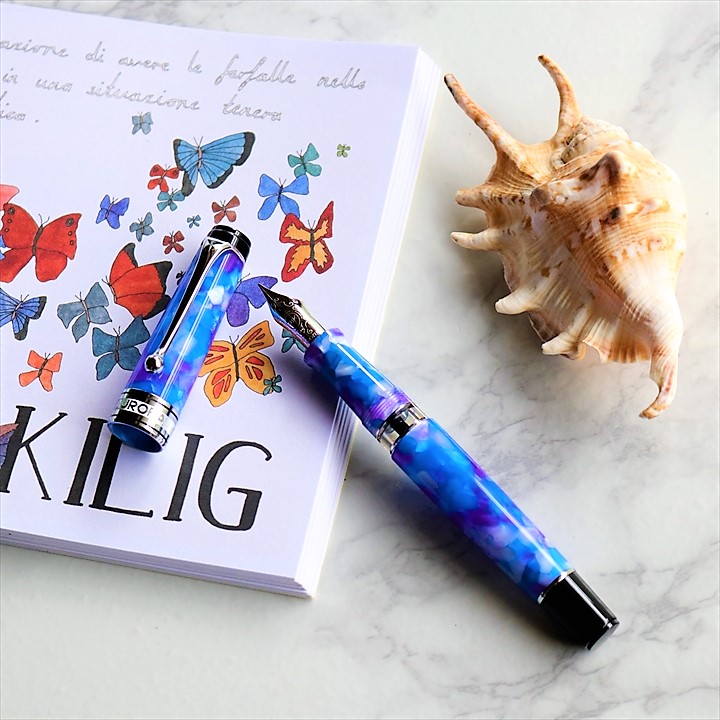 アウロラ 限定生産品 カレイドスコーピオ ルーチェブルー 万年筆 Aurora Caleidoscopio Luce Blu Fountain Pen