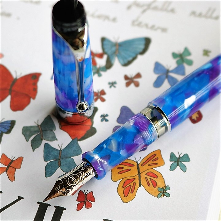 アウロラ 限定生産品 カレイドスコーピオ ルーチェブルー 万年筆 Aurora Caleidoscopio Luce Blu Fountain Pen