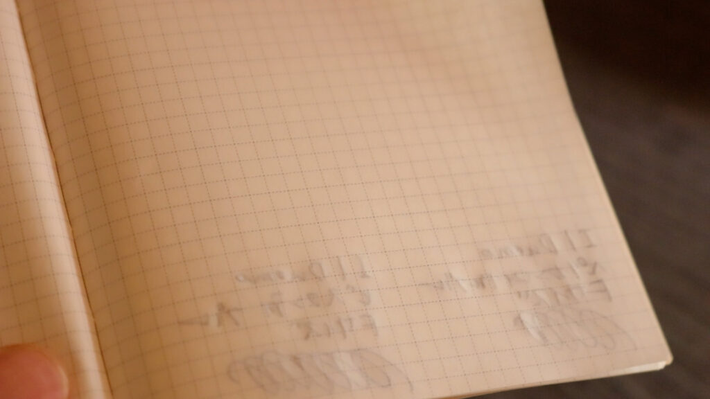 裏移り　手帳ほぼ日手帳