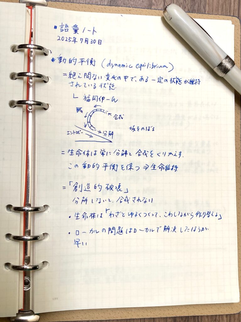 語彙ノート 学習に最適な万年筆