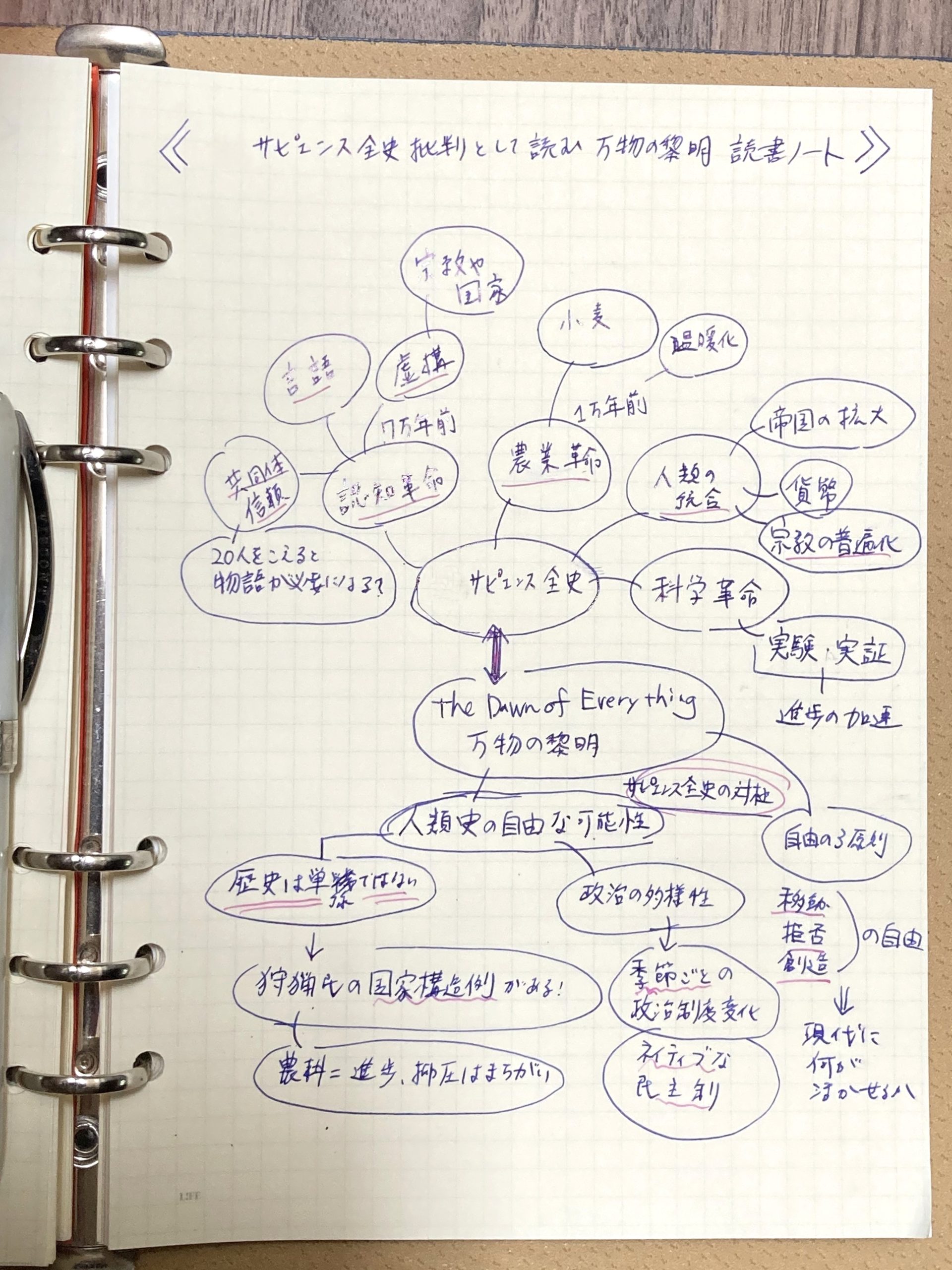 学習に最適な万年筆　マインドマップ法