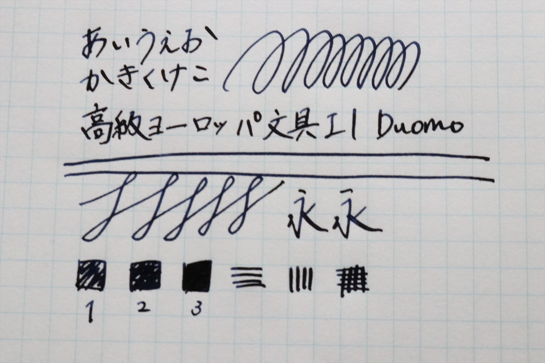 万年筆インクがノートで裏移りする画像